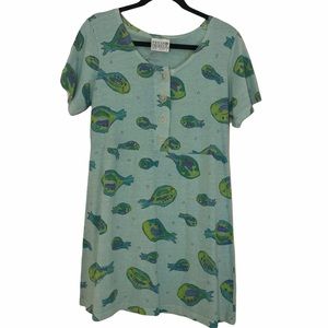 Vintage 90s Fresh Produce Fish Dress